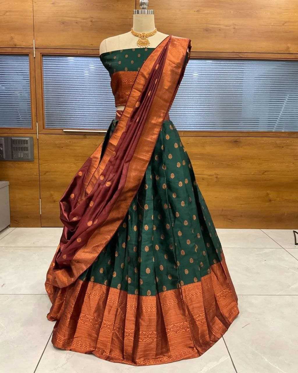 YNF KANJIVARAM SILK RPVR ARRIVLAS WHOLESALE LEHENGAS MANUFACTURER     